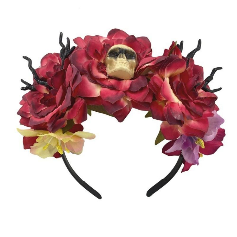 Red skull flower