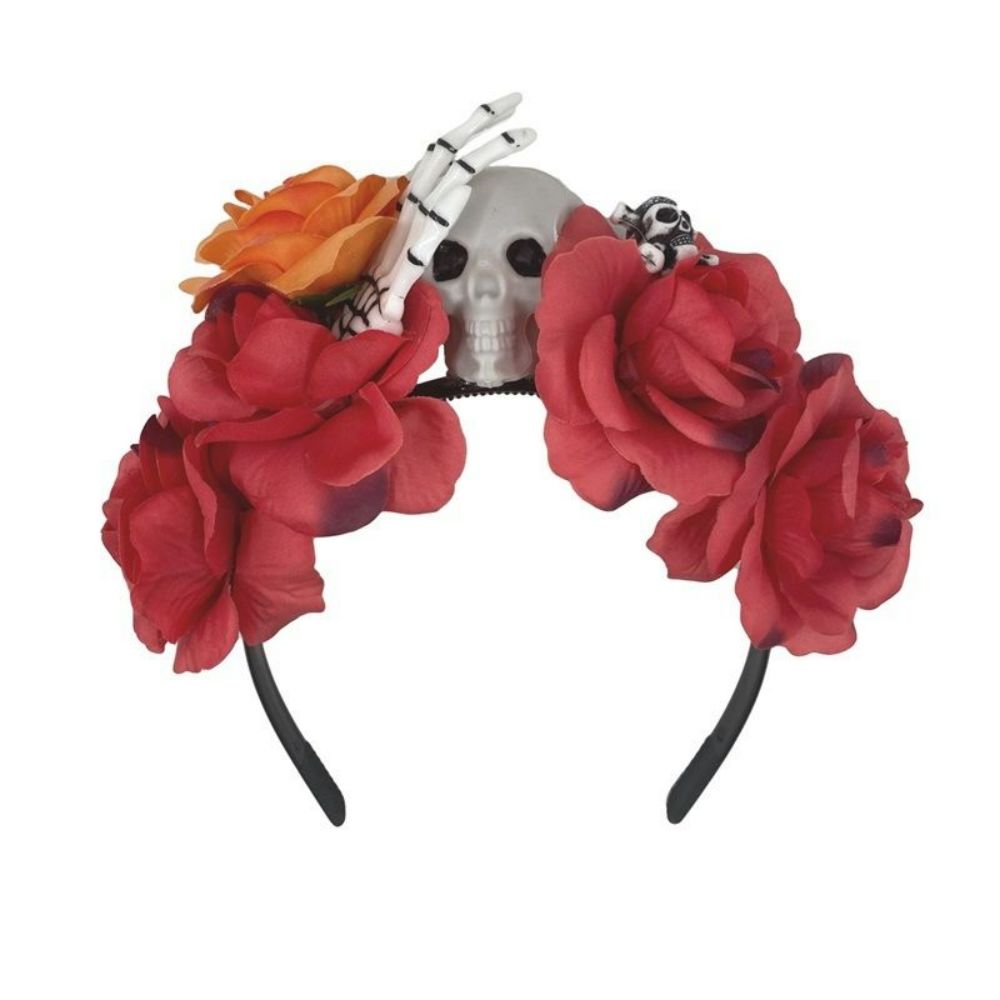 Dark red skull flower